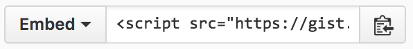 Gist embed snippet code